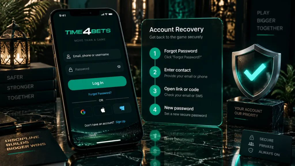 time4bets login recovery