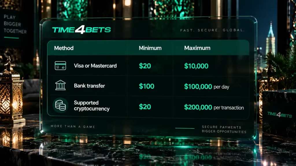 time4bets method limits