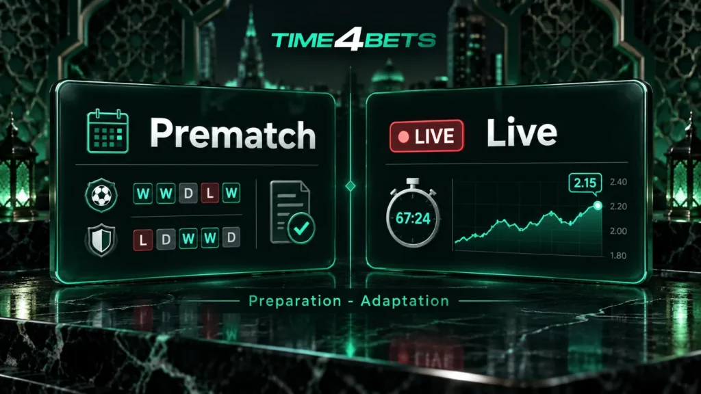 time4bets prematch vs live