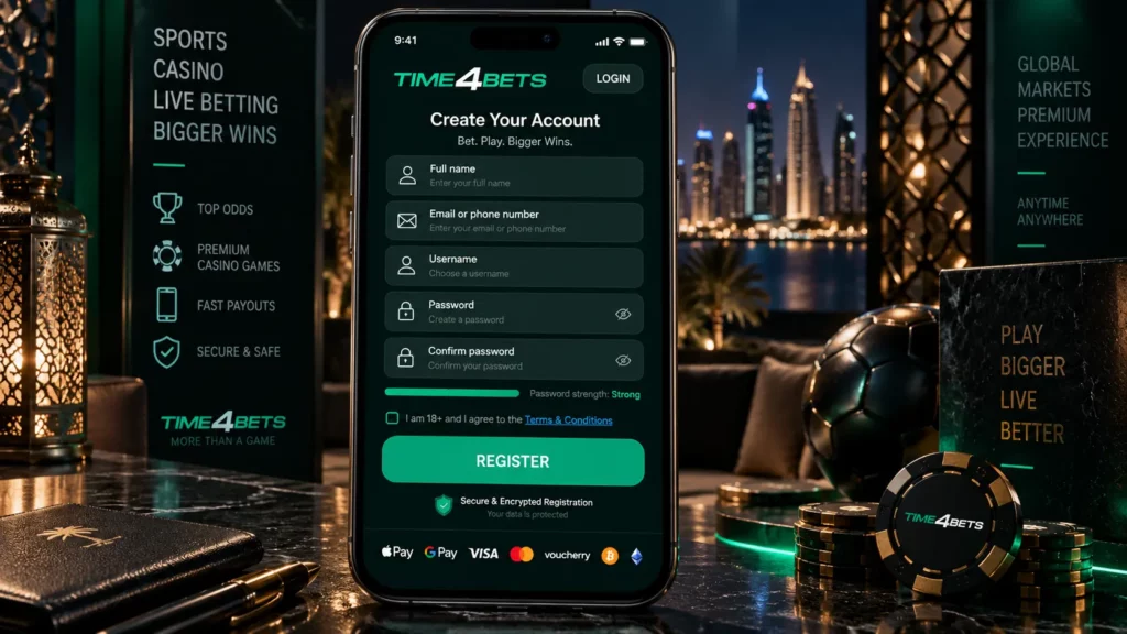 time4bets register